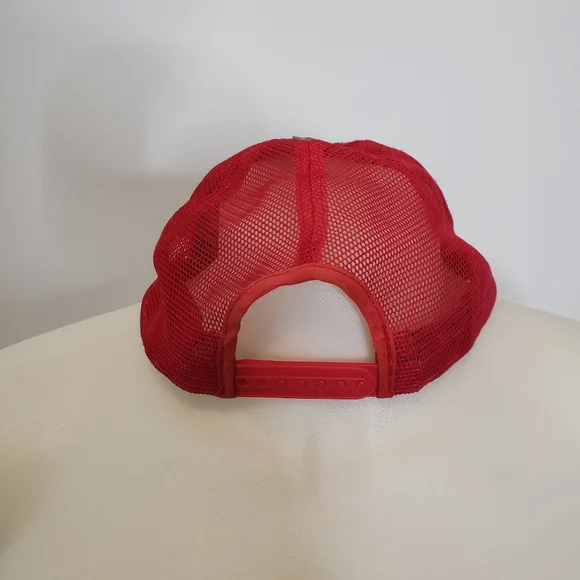 Ed Hardy Snapback Trucker Hat Tiger Plaid Embroidered Red Mesh Vintage Unisex - Picture 5 of 8